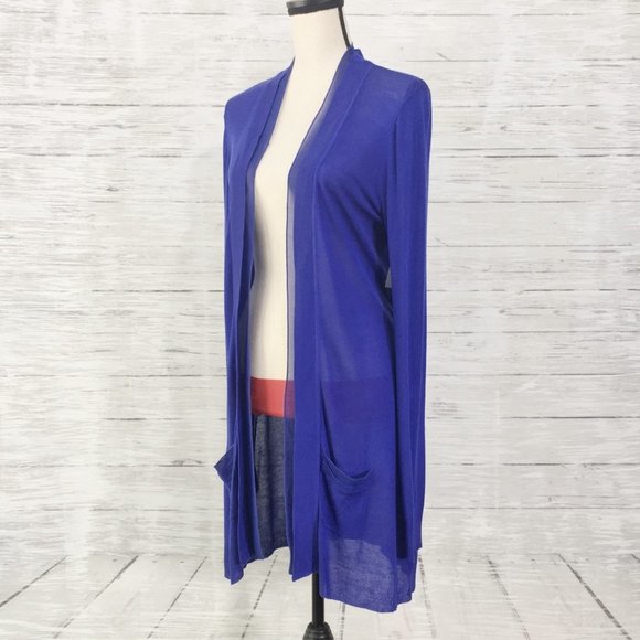 Guess by Marciano ~ Modal Cashmere Blend Lightweight Open Front Cardigan - Picture 3 of 13